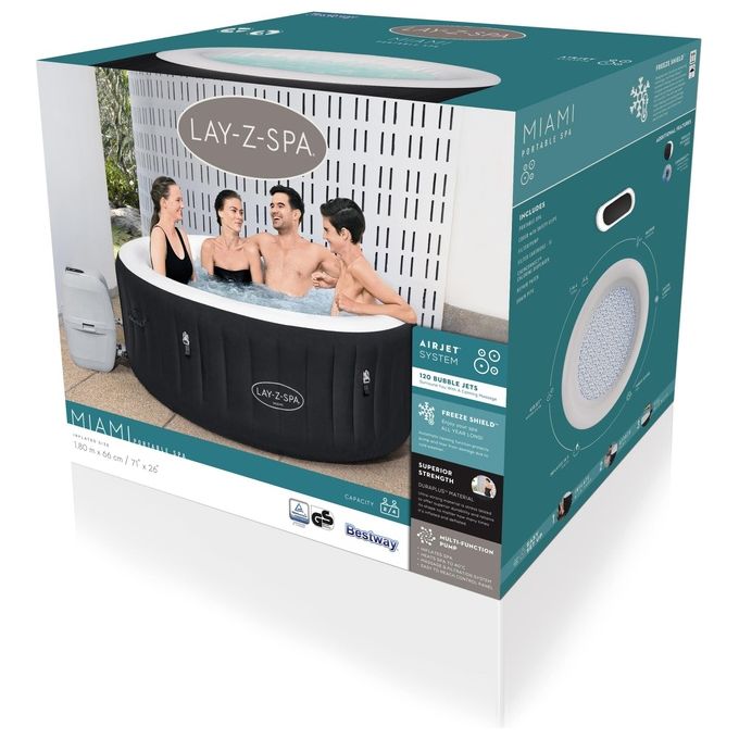 Bestway 60001 spa Lay-z Miami Airjet 180x66cm