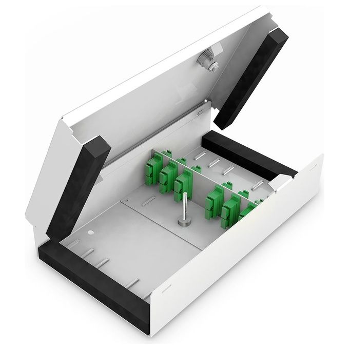 DIGITUS unibox fibra ottica per montaggio a parete 265 x 150 x 55 mm, grigio (ral 7035)