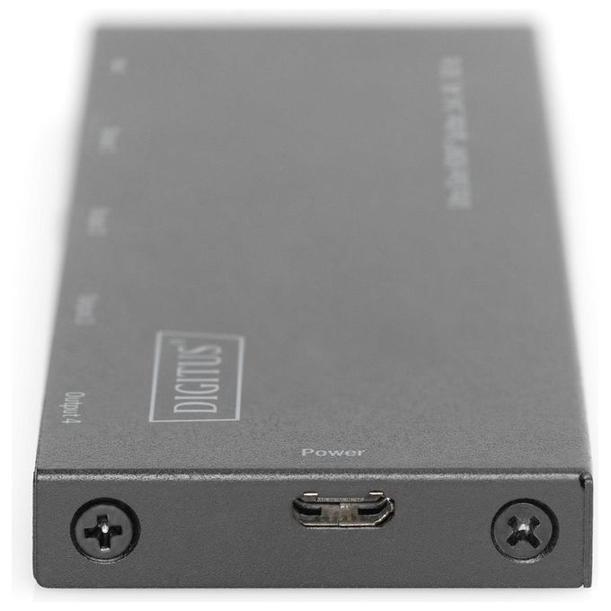 Digitus Splitter Hdmi Ultra Slim 1X4 4K-60Hz HDR HDCP 2.2 18Gbps Micro Usb Power