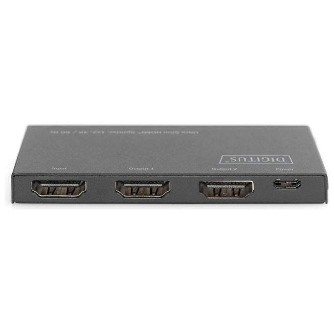 Digitus Splitter Ultra Slim Hdmi 1x2 4k-60hz Hdr Hdcp 2.2 18Gbps Micro Usb Power