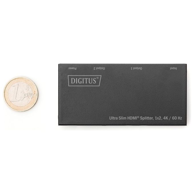 Digitus Splitter Ultra Slim Hdmi 1x2 4k-60hz Hdr Hdcp 2.2 18Gbps Micro Usb Power