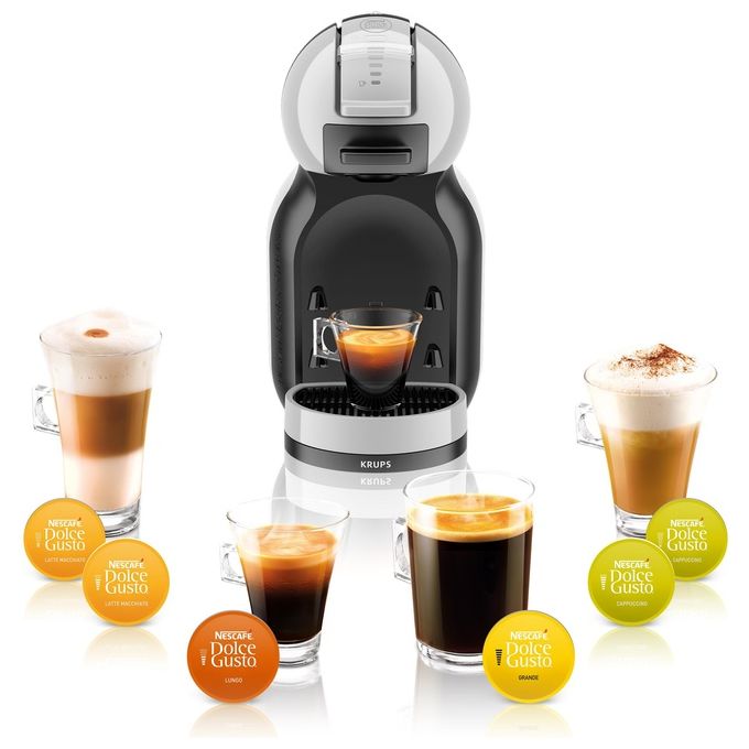 KRUPS Macchina da Caffe' Dolce Gusto Mini Me Grigio e Nero Compatta e Funzionale per Brevi Pause Caffe'