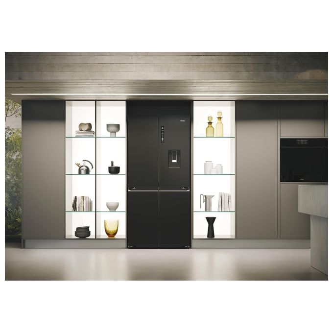 Haier HCR7818DWPT Cube 83 Serie 7 Frigorifero side by side 4 porte 467 litri Classe D nero ardesia