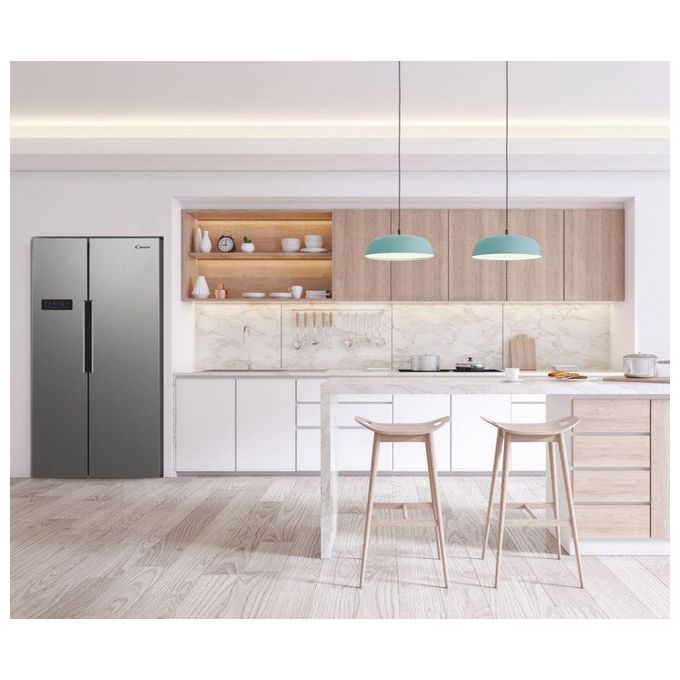 Candy CHSVN 174X Frigorifero Side by Side Capacita' 521 Litri Classe energetica E No Frost 177 cm Inox