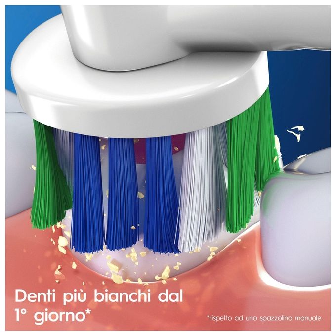 Braun Oral - B 3D White Testine di Ricambio con Tecnologia CleanMaximiser Confezione da 3 Pezzi - Yeppon