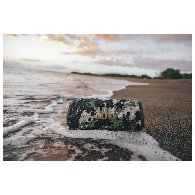 JBL Xtreme 3 Speaker Bluetooth Portatile Waterproof Cassa Altoparlante Wireless con Tracolla Resistente ad Acqua e Polvere IPX67 PartyBoost Usb Camo