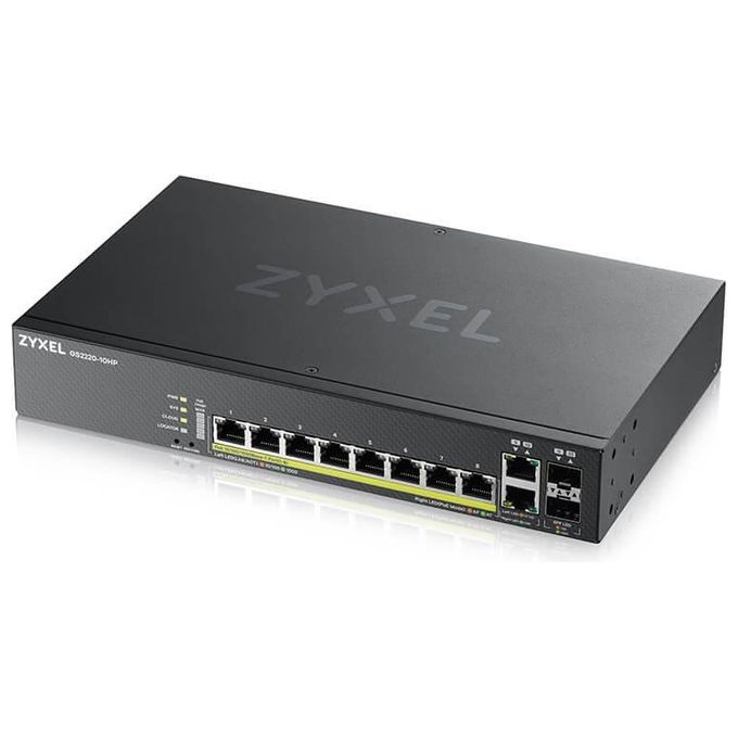 Zyxel GS2220-10HP-EU0101F Switch di Rete Gestito L2 Gigabit Ethernet 10-100-1000 Supporto Power Over Ethernet Nero