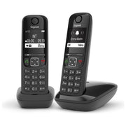 Gigaset AS690A Duo Coppia Cordless Display 2'' Vivavoce Rubrica Segreteria Nero