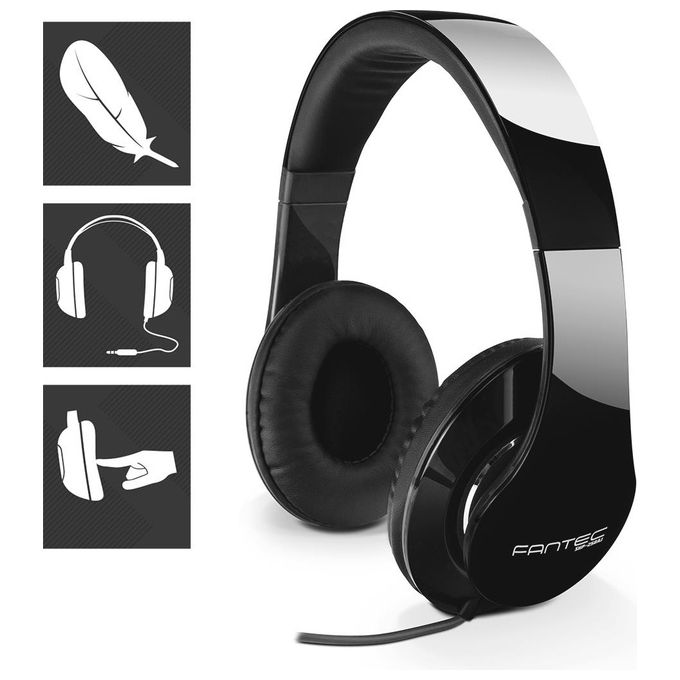 Fantec SHP-250AJ-BB Cuffie Padiglione Auricolare Nero
