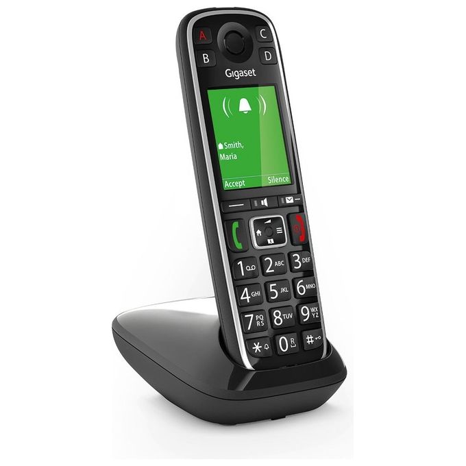 Gigaset E720 Cordless DECT-GAP Senior Display 2,2'' Vivavoce Rubrica Bluetooth SOS Nero