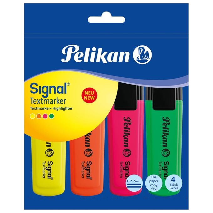 Pelikan Confezione 4 Evidenziatori Signal Assortiti