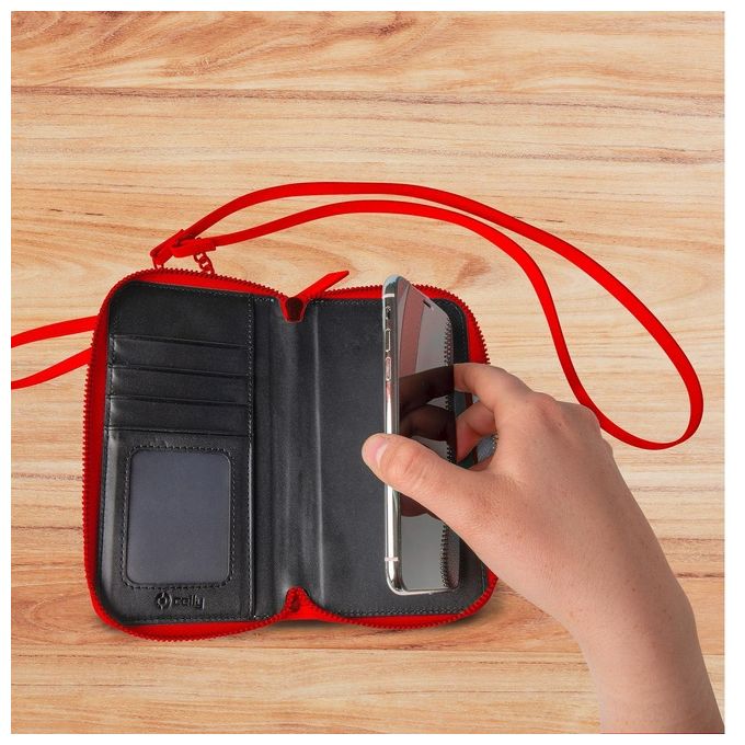 Celly Venere Pochette Cover Smartphone 6.5'' Rosso