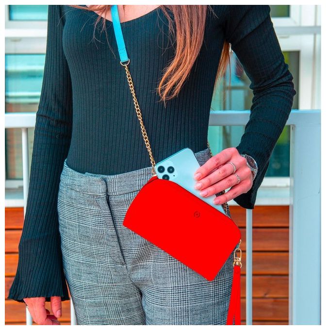 Celly Venere Pochette Cover Smartphone 6.5'' Rosso