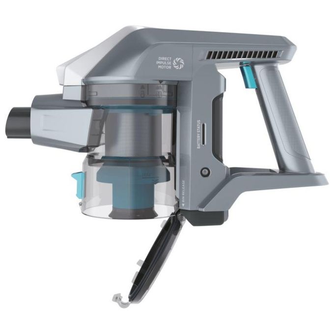 Hoover HF322YHM 011 H-Free 300 Hydro – Scopa elettrica senza filo, doppia azione aspirazione + lavaggio, capacita' 0,7 L, autonomia fino a 40 minuti, sistema ciclonico, colore Grigio-Blu