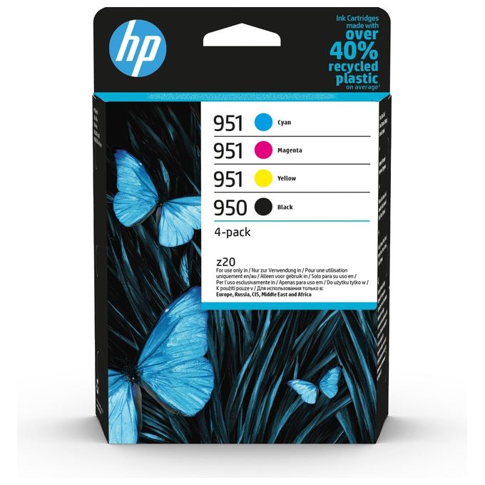 HP 950-951 Cartuccia Originale Nero-Ciano-Magenta-Giallo 4 Pezzi