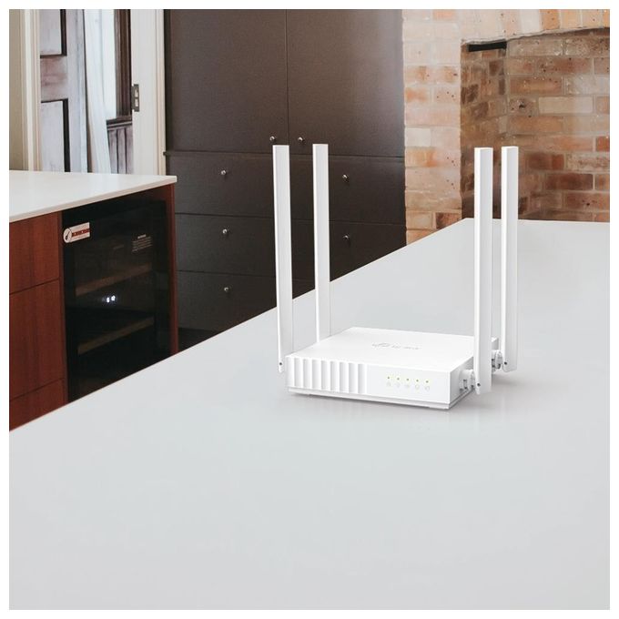 TP-Link ARCHER C24 Router Wireless Fast Ethernet Dual-Band 2.4 Ghz-5 Ghz 4G Bianco