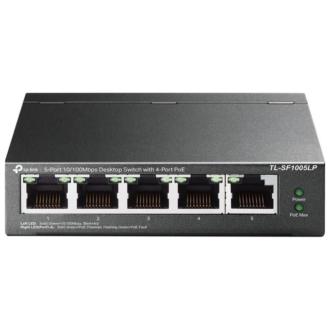 Tp-Link TL-SF1005LP Switch di Rete Non Gestito Fast Ethernet 10-100 Supporto Power Over Ethernet Nero