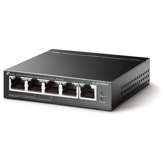 Tp-Link TL-SF1005LP Switch di Rete Non Gestito Fast Ethernet 10-100 Supporto Power Over Ethernet Nero