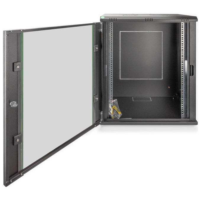 Digitus armadio 16 unita' da muro linea soho (a)780x(l)600x(p)450 mm. - colore nero