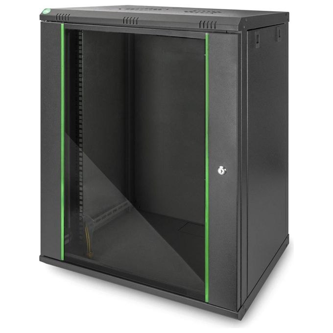 Digitus armadio 16 unita' da muro linea soho (a)780x(l)600x(p)450 mm. - colore nero