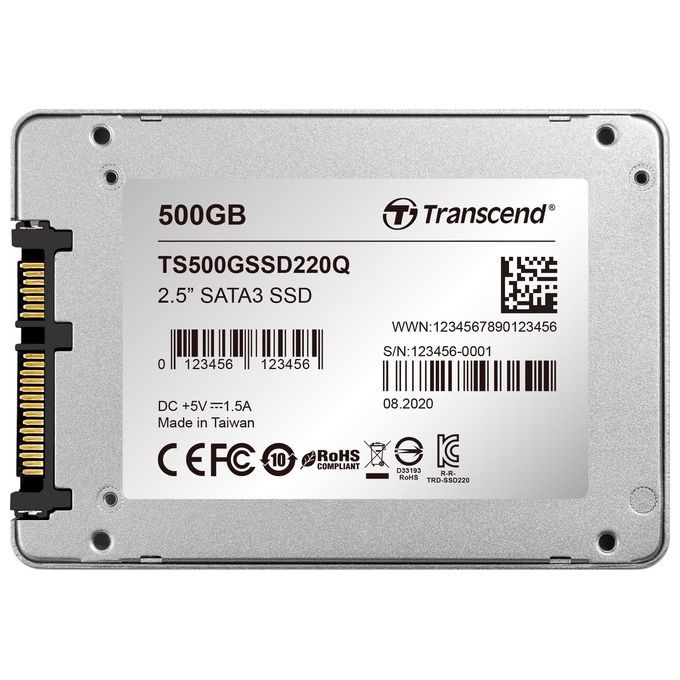 Transcend 220Q Ssd 500Gb 2.5'' Sata 3 Qlc 3d Nand