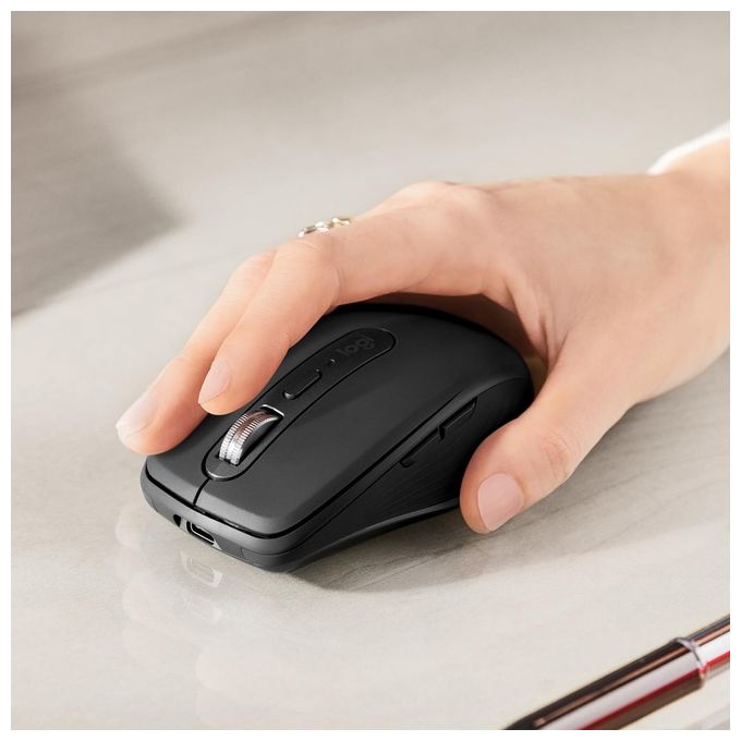 Logitech MX Anywhere 3 Mouse Wireless A Rf e Bluetooth 4000 Dpi Mano Destra