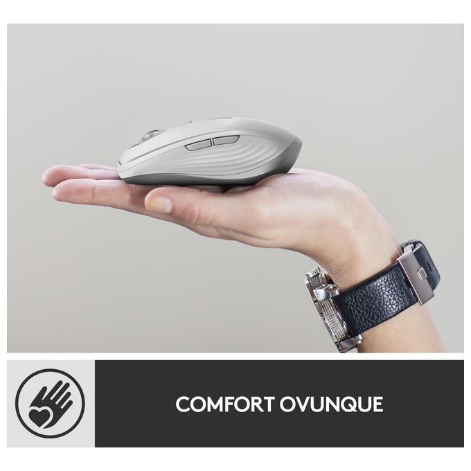 Logitech Mx Anywhere 3 Mouse Wireless A Rf Bluetooth 4000 Dpi Mano Destra