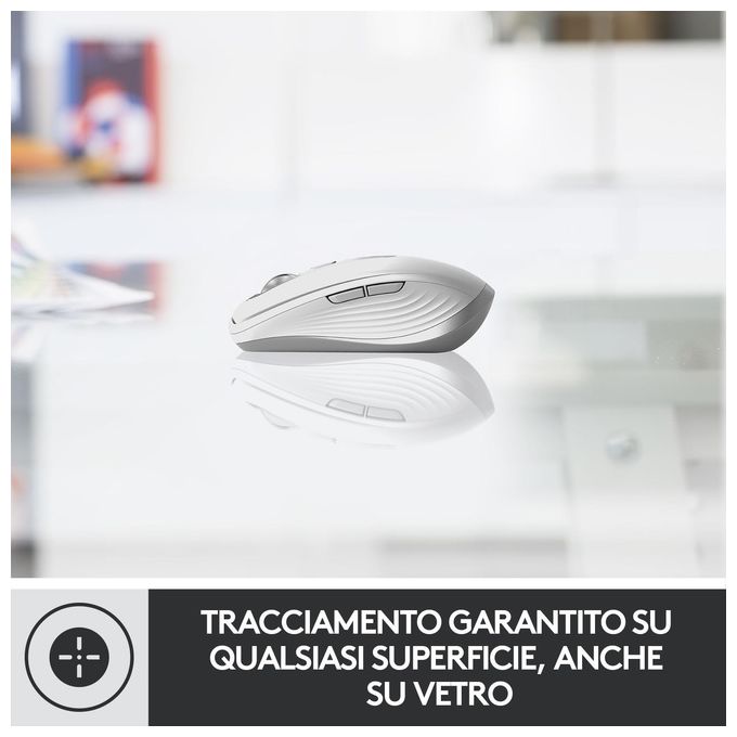Logitech Mx Anywhere 3 Mouse Mano Destra Wireless A Rf + Bluetooth 4000 Dpi