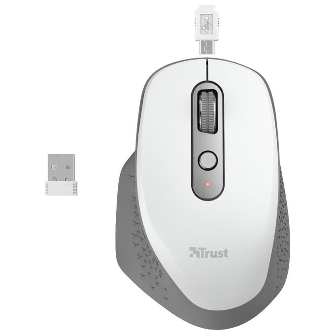 Trust Ozaa Mouse Mano Destra RF Wireless Ottico 2400 DPI Bianco