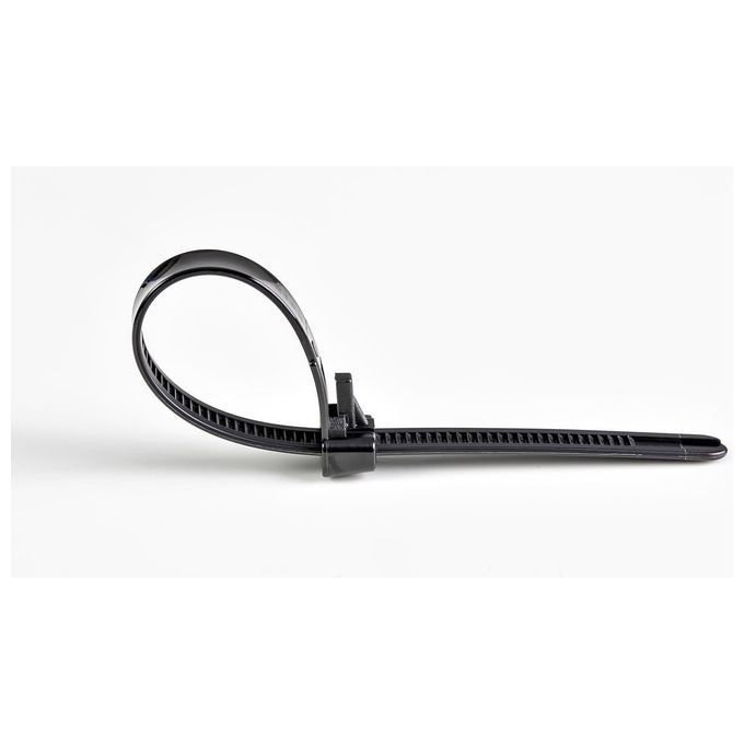 StarTech.com Fascette Fermacavo da 12cm Riutilizzabili 100 Pezzi Nero