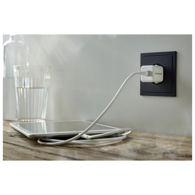 Intenso Power Adapter W30C GaN Alimentatore USB-C da 30 Watt e Tecnologia GaN Bianco