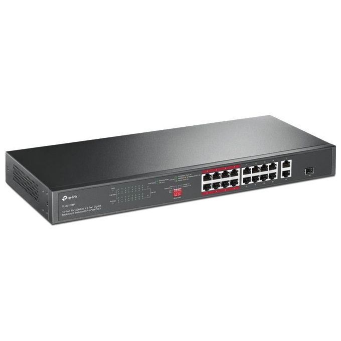 Tp-Link TL-SL1218P Switch di Rete Fast Ethernet 10-100 Supporto Power Over Ethernet Nero