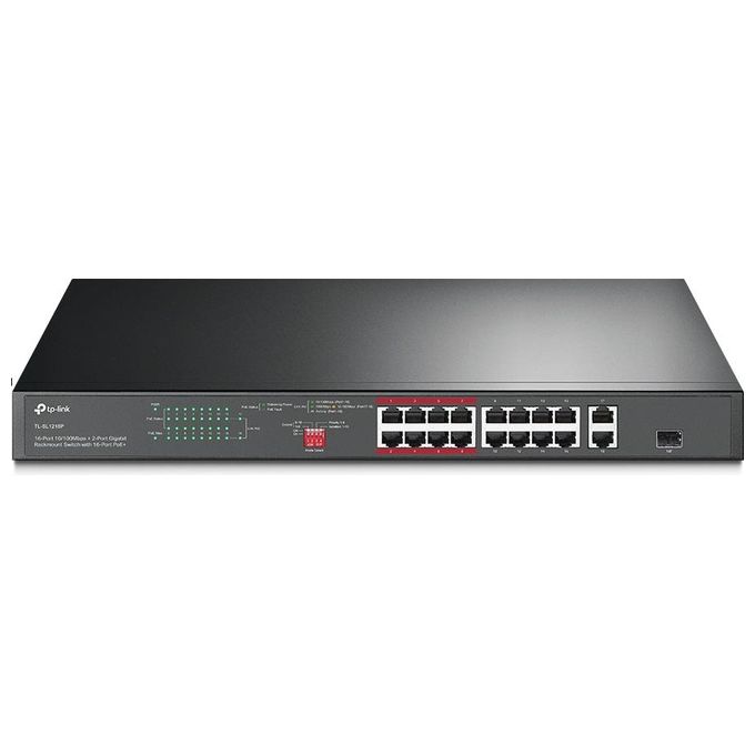 Tp-Link TL-SL1218P Switch di Rete Fast Ethernet 10-100 Supporto Power Over Ethernet Nero