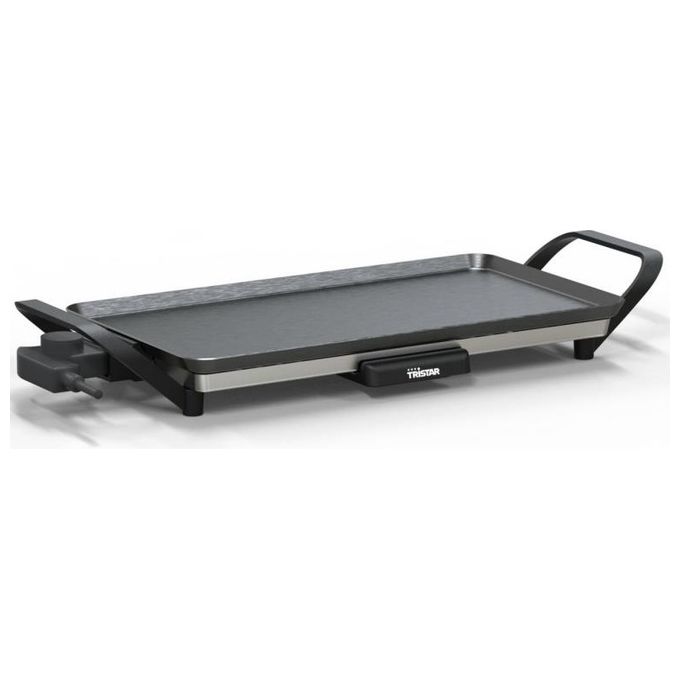 Tristar BP-2667 Piastra Elettrica Slim M 46x26 cm Termostato Regolabile Maniglie Rimovibili 2000W