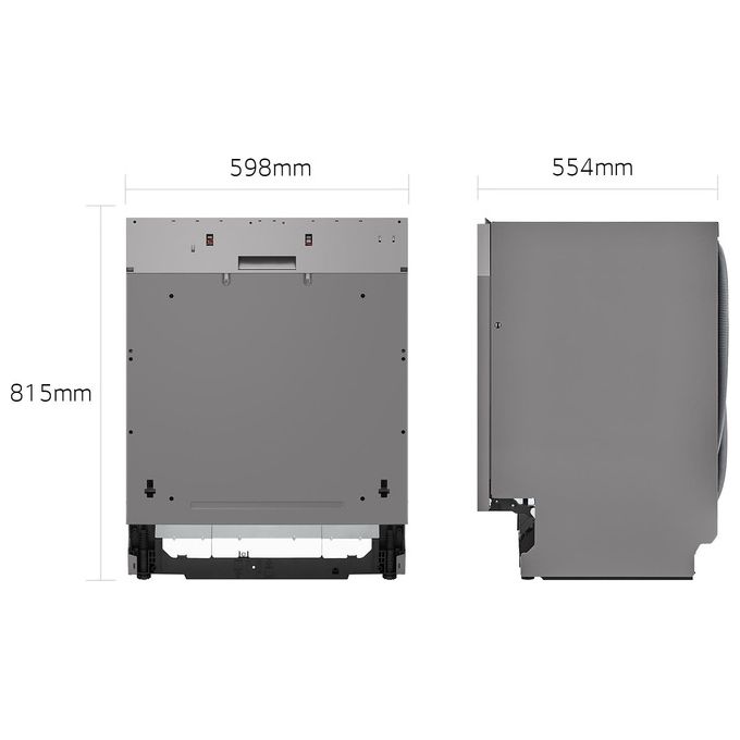 LG QuadWash DB365TXS Lavastoviglie a Scomparsa Totale Classe Energetica B 14 Coperti Vapore Wi-Fi