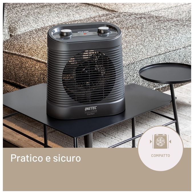 Imetec Silent Power Comfort Interno Nero 2100W Riscaldatore Ambiente
