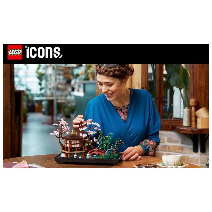 LEGO Icons 10315 Il Giardino Tranquillo, Kit Giardino Botanico Zen per Adulti con Fiori di Loto, Regalo per Donna e Uomo