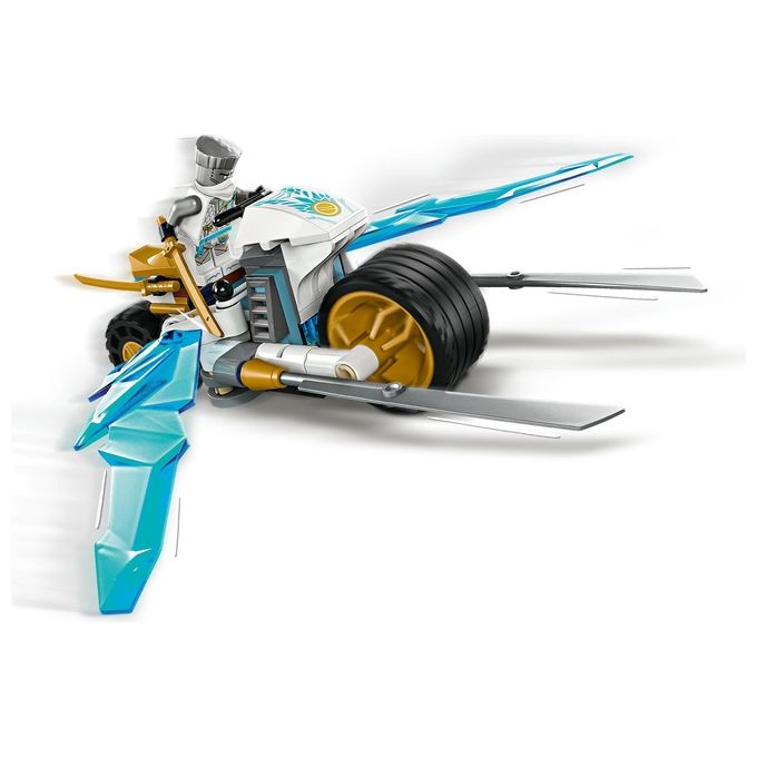 LEGO NINJAGO Moto di Ghiaccio di Zane Veicolo Giocattolo con Lame Mobili Gioco d'Azione per Bambini e Bambine 7 Anni con 1 Minifigure Ninja di Eroe Piccola Idea Regalo di Compleanno 71816