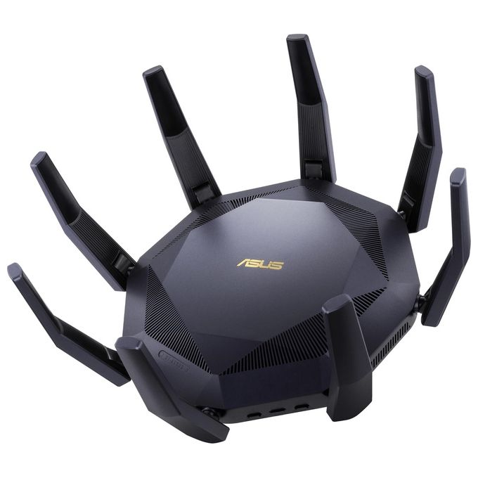 ASUS RT-AX89X AX6000 Router Estendibile Dual Band, WiFi 6 (802.11ax), MU-Mimo e OFDMA, 2 Porte 10G, AiProtection PRO, Adaptive QoS, Gear Accelerator, Gaming Port LAN, Nero