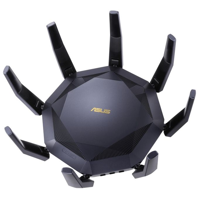 ASUS RT-AX89X AX6000 Router Estendibile Dual Band, WiFi 6 (802.11ax), MU-Mimo e OFDMA, 2 Porte 10G, AiProtection PRO, Adaptive QoS, Gear Accelerator, Gaming Port LAN, Nero