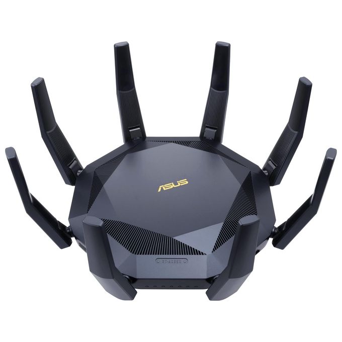 ASUS RT-AX89X AX6000 Router Estendibile Dual Band, WiFi 6 (802.11ax), MU-Mimo e OFDMA, 2 Porte 10G, AiProtection PRO, Adaptive QoS, Gear Accelerator, Gaming Port LAN, Nero
