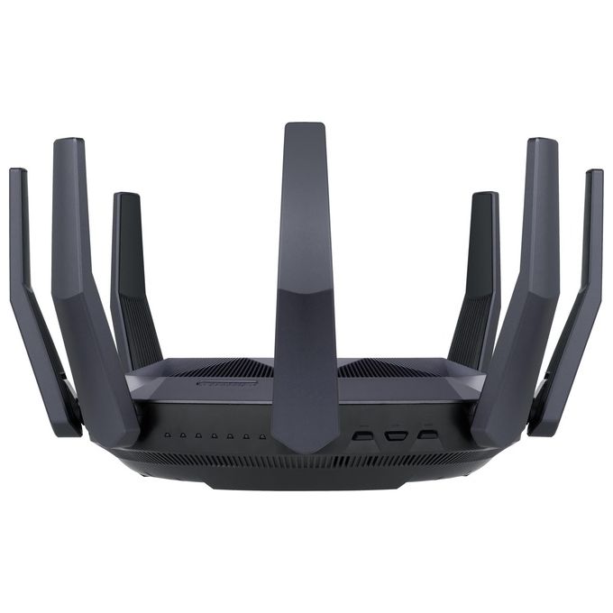 ASUS RT-AX89X AX6000 Router Estendibile Dual Band, WiFi 6 (802.11ax), MU-Mimo e OFDMA, 2 Porte 10G, AiProtection PRO, Adaptive QoS, Gear Accelerator, Gaming Port LAN, Nero