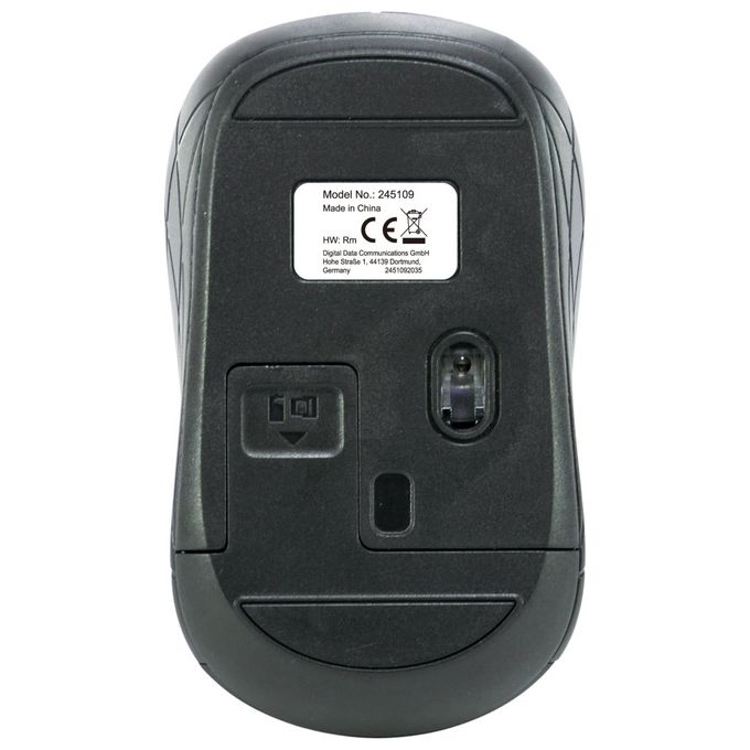 Conceptronic Mini Optical Wireless Mouse 1600DPI Grigio