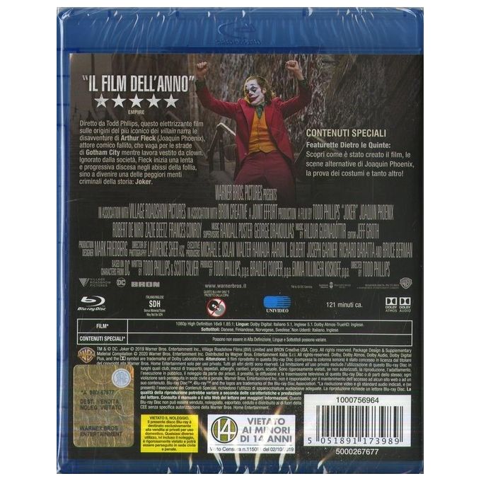 Warner Bros Joker Blu-ray edizione dischi speciali per eventi di intrattenimento cinematografico e collezionisti appassionati