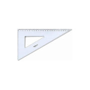 Arda Profil – Squadra in alluminio 60° da 25 cm, serie Profil, angoli smussati, precisione di graduazione, pezzo singolo