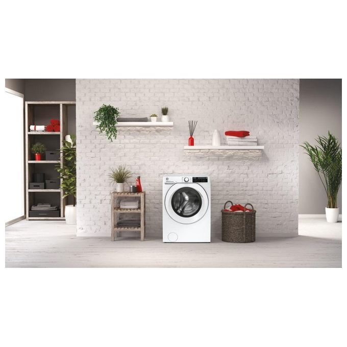 Hoover H-WASH 500 HW 49AMC-1-S  Lavatrice a carica frontale 9 Kg classe A 1400 giri motore Eco-Power programma Auto Care funzione Scan to Care bianco 60x54x85otore Inverter Eco-Power