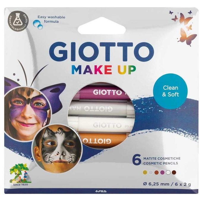 Giotto Set 6 Matite Colori Metallici Trucchi per Bambini