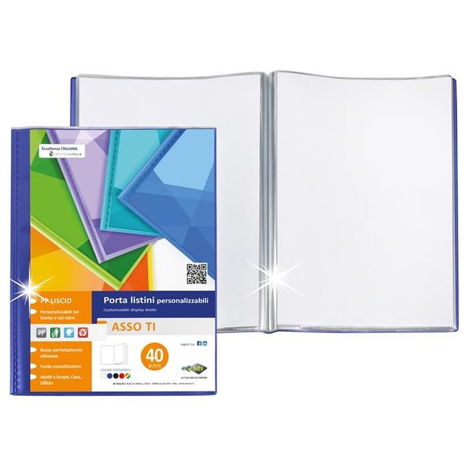 Sei Rota Porta Listino Asso Ti 15x21cm 100 Buste Blu