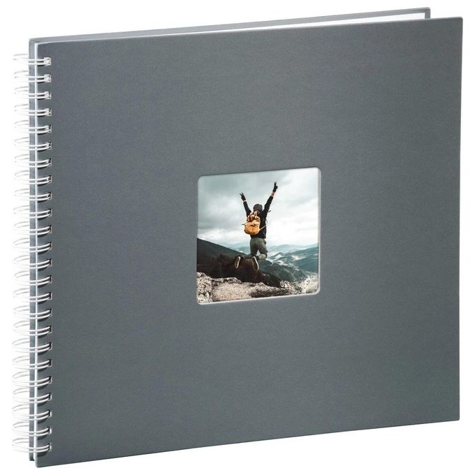 Hama Fine Art Album Fotografico e Portalistino a Spirale Grigio 36x32cm 50 Pagine Bianche