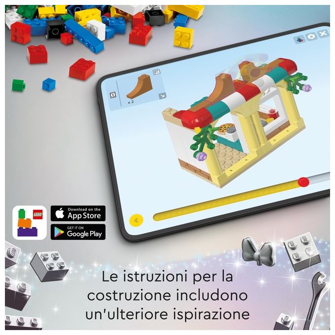 LEGO Disney 43221 100 Anni di Icone Disney, Set Arti e Mestieri con Personaggi, 72 Mosaici da Creare e Minifigure di Topolino